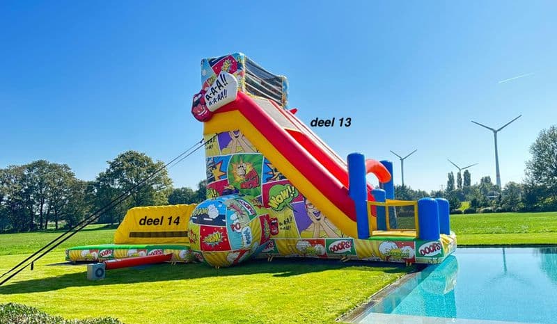 Comic run deel 13 XXL slide Hindernisbanen 1 deel Jumperke