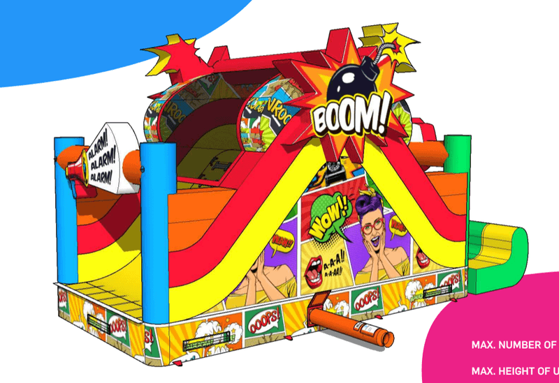 Comic run deel 2 glijbaan L Hindernisbanen 1 deel Jumperke
